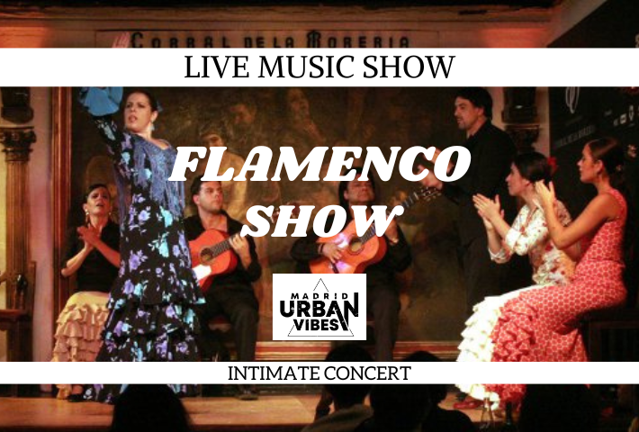 Show de flamenco en un espacio intimo.